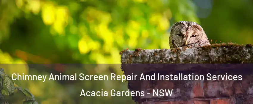Chimney Animal Screen Repair And Installation Services Acacia Gardens - NSW